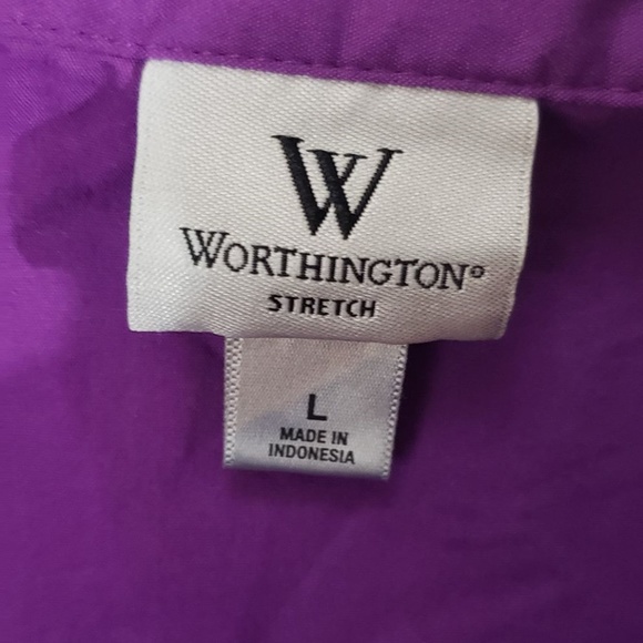 Purple Frilled Neckline Sleeveless Blouse - Picture 3 of 3